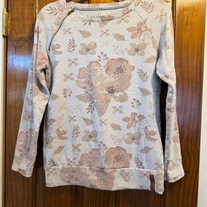 AMPERSAND AVE Women’s Pullover Side Zip Floral Sweatshirt